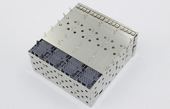 UL Rohs SFP Cage Connector 2x4 Integrated / 0.5 A QSFP Cage TMSFPX24EXXX4