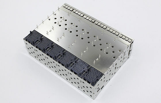 ROHS 2x8 With Light Pipe SFP Cage Connector TMSFPX28EXXX4