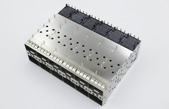 ROHS 2x8 With Light Pipe SFP Cage Connector TMSFPX28EXXX4