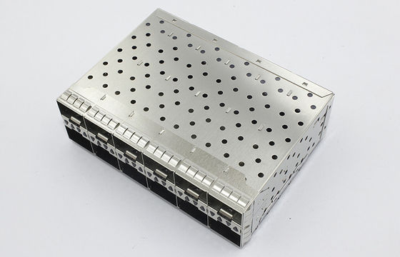ROHS 2x8 With Light Pipe SFP Cage Connector TMSFPX28EXXX4