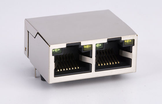 Power Over Ethernet Poe Rj45 Connector With Transformer Single Port 1X2 Tab Up
