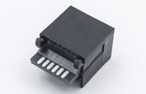 PBT RJ11 Modular Socket 180 Degree Single Port 6 Pins 6 Contacts TM52M511SXX11