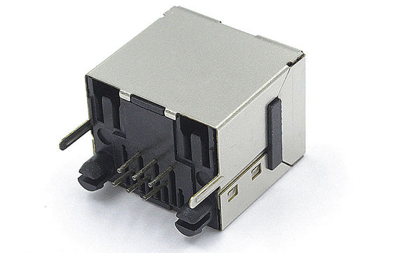 Female RJ11 Connector Tab Down 6 Pins 6 Contacts Rj11 Phone Jack Single Port Without Leds TM52T511EBX11