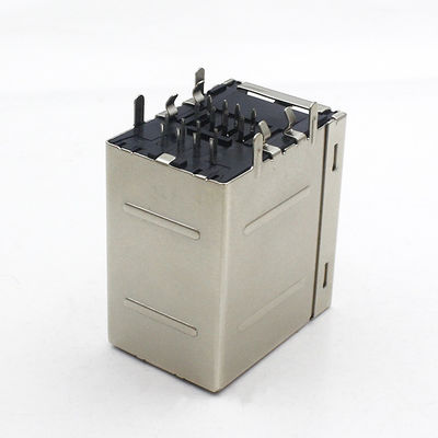 Modular RJ45 USB Connector With Dual USB 2.0 No Transformer TMRJUSB2EXX12