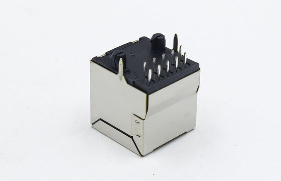 Cat5e Tab Up RJ45 Single Port / Rj45 Network Jack 10 Pins Contacts with Shield  TM52D011EXX41