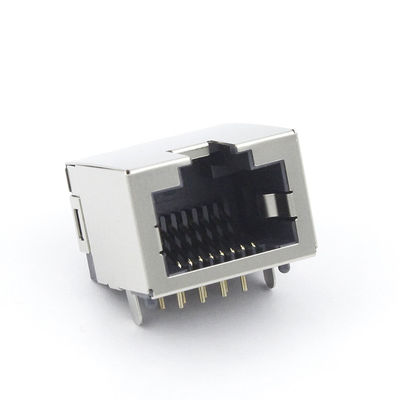 Single Port Female RJ45 PCB Connector With Integrated Magnetics TM5JE811EXX12