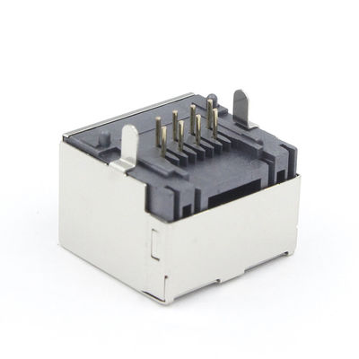 Single Port Female RJ45 PCB Connector With Integrated Magnetics TM5JE811EXX12