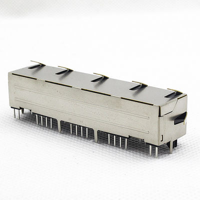 1X4 Port RJ45 PCB Connector 10 100 Base / Rj45 8p8c Connector TM5JA814T2112