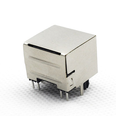 8 Pins 8 Contacts RJ45 PCB Connector With Shied And Leds Tab-up Side Entry TM5JA811EX311