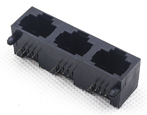 Rj45 Pcb Socket 8 Positions 8 Contacts 1X3 Port Without Magnetic TM5JA813SXX12