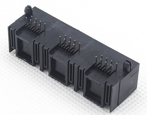 Rj45 Pcb Socket 8 Positions 8 Contacts 1X3 Port Without Magnetic TM5JA813SXX12