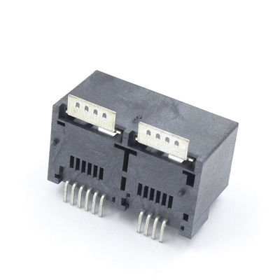LCP UL94V-0 1X2 SMD Rj11 Pcb Socket Tab UP TM52DSMT6612S 6P + 4P ISO9001