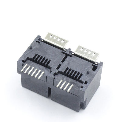 LCP UL94V-0 1X2 SMD Rj11 Pcb Socket Tab UP TM52DSMT6612S 6P + 4P ISO9001
