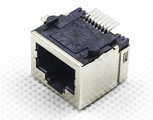 Ethernet Shielded Rj45 Jack Single Port Tab Up 125 Volt TM5JS811EXX15