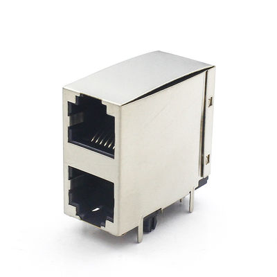 6 Positions Rj11 Shielded Connector 2X1 Port 90 Degree Modular TM59B521EXX11