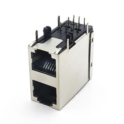 6 Positions Rj11 Shielded Connector 2X1 Port 90 Degree Modular TM59B521EXX11