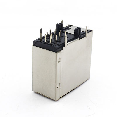 6 Positions Rj11 Shielded Connector 2X1 Port 90 Degree Modular TM59B521EXX11