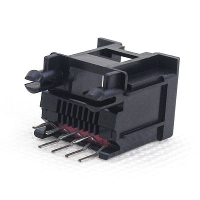 One Port Rj45 Pcb Connector Flat Needle Unshielded 180 DegreeTM52T811SXX41