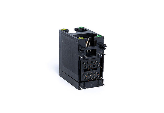 Modular RJ45 Dual Connector / Female Stack Rj45 Jack With Led TM5JC821SX113