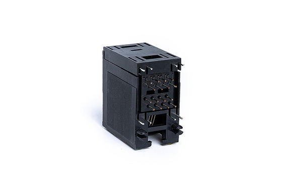 Modular RJ45 Dual Connector / Female Stack Rj45 Jack With Led TM5JC821SX113