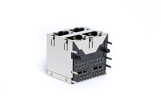 Rj45 Ethernet Connector Metal Shielded 2X2 CAT 5 Without Led TM59B822T1X11
