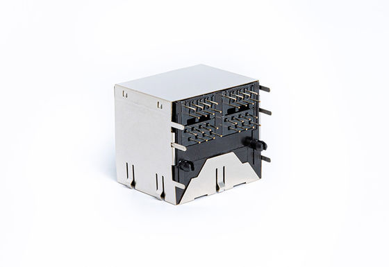 Rj45 Ethernet Connector Metal Shielded 2X2 CAT 5 Without Led TM59B822T1X11