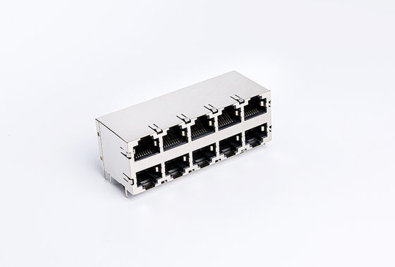 2X5 Network Switch Shielded Rj45 Jack With Internal Magnetics TM59B825T1X11