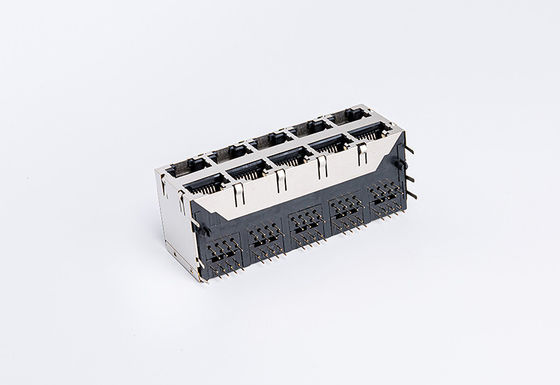 2X5 Network Switch Shielded Rj45 Jack With Internal Magnetics TM59B825T1X11