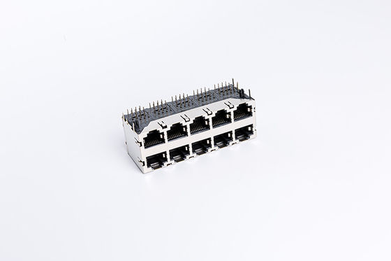 2X5 Network Switch Shielded Rj45 Jack With Internal Magnetics TM59B825T1X11