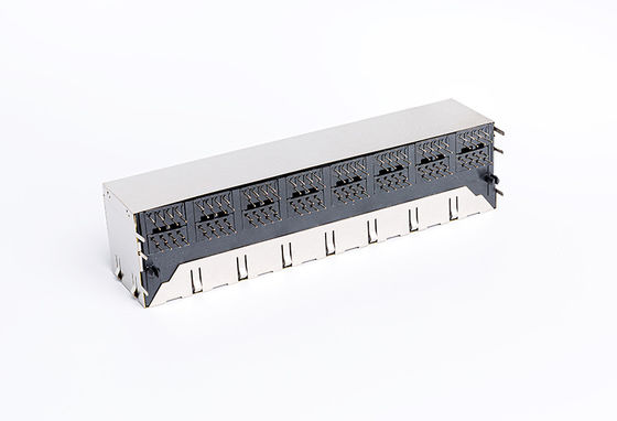 10/100BASE 2x8 Stacked RJ45 Modular Jacks Double Decks Lan Socket TM59B828T1X11