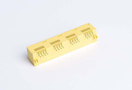 1X4 YGNL RJ45 PCB Connector / 100base - Tx 4 Port Ethernet Jack TM53B814SXX1B