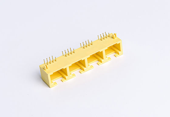 1X4 YGNL RJ45 PCB Connector / 100base - Tx 4 Port Ethernet Jack TM53B814SXX1B