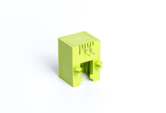 Mini RJ11 Female Connector Tab Down Side Entry 6 Position 4 Contacts Plastic Housing