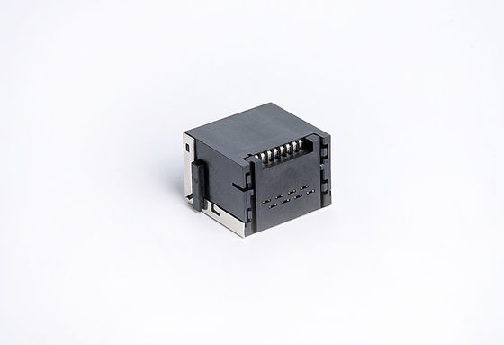 Shielded Rj45 Connector With Panel Stop Tab Up 8P8C SMTTMCPS811EXX1
