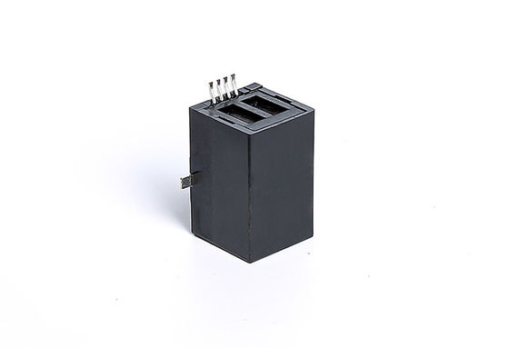 FR52 SMT Black Plastic 4 Pin RJ11 Female Connector Tab Down TM56S211SXX41
