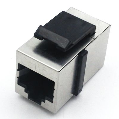 Shielded 180 Degree Rj45 Female Adapter / Mini Ethernet Female Adapter Clip On