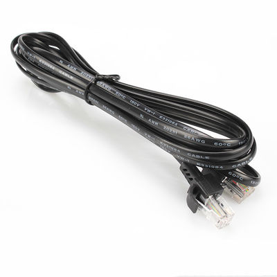 26AWG*4C 6P4C RJ11 Plug To Plug PVC Telephone Cable