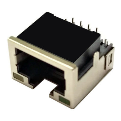 4.2H RJ45 Single Port Shield DIP / Sink Plate RJ45 Modular Jack Tab UP 1x1 With Leds