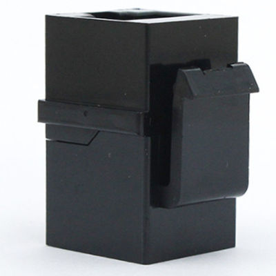 Low Profile RJ45 Female Adapter 16.13 Mm Height PBT Black Fully Plastic