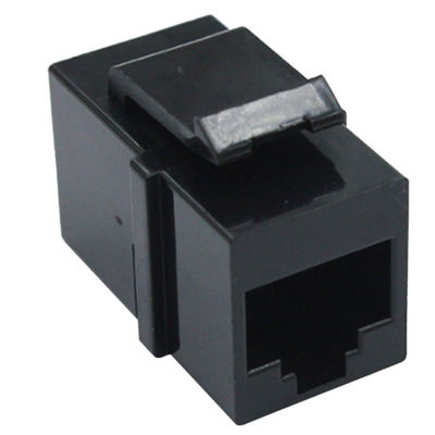 Low Profile RJ45 Female Adapter 16.13 Mm Height PBT Black Fully Plastic