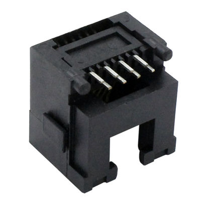 Sink Plate RJ45 Modular Jack Tab Down Without Leds 8.6 Single Port 1x1 On 90 Degree