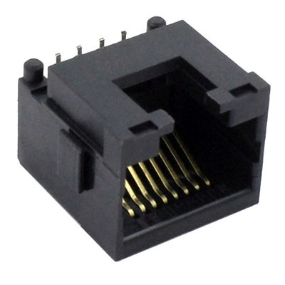 Sink Plate RJ45 Modular Jack Tab Down Without Leds 8.6 Single Port 1x1 On 90 Degree
