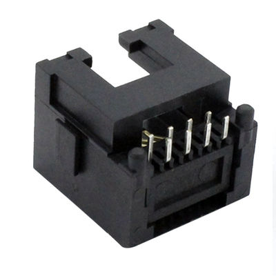 Sink Plate RJ45 Modular Jack Tab Down Without Leds 8.6 Single Port 1x1 On 90 Degree