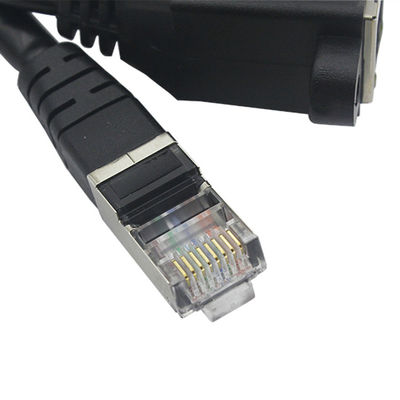 Pure Copper Male To Female RJ45 Extension Cable With Ear Fixed Screw Hole