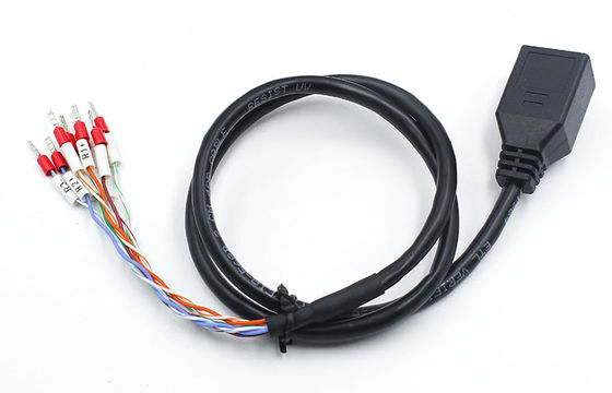UL94V 0 RJ45 Extension Cable 8p8c Female Socket To Cold Pressed Terminal