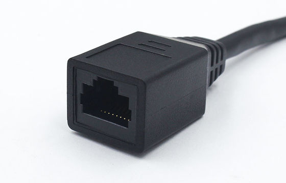 UL94V 0 RJ45 Extension Cable 8p8c Female Socket To Cold Pressed Terminal