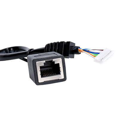 Custom Black OD5.5mm RJ45 Extension Cable Female Connector Cable