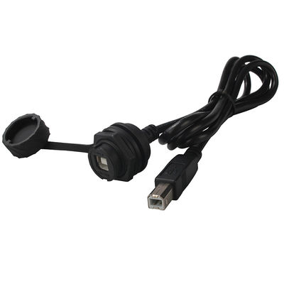 USB B Male To Female Waterproof RJ45 Cable For Printer Signal Transmission