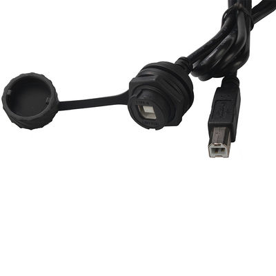 USB B Male To Female Waterproof RJ45 Cable For Printer Signal Transmission