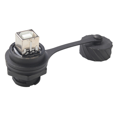 USB Type B IP68 125V 1.5A RJ45 Waterproof Coupler Panel Mount